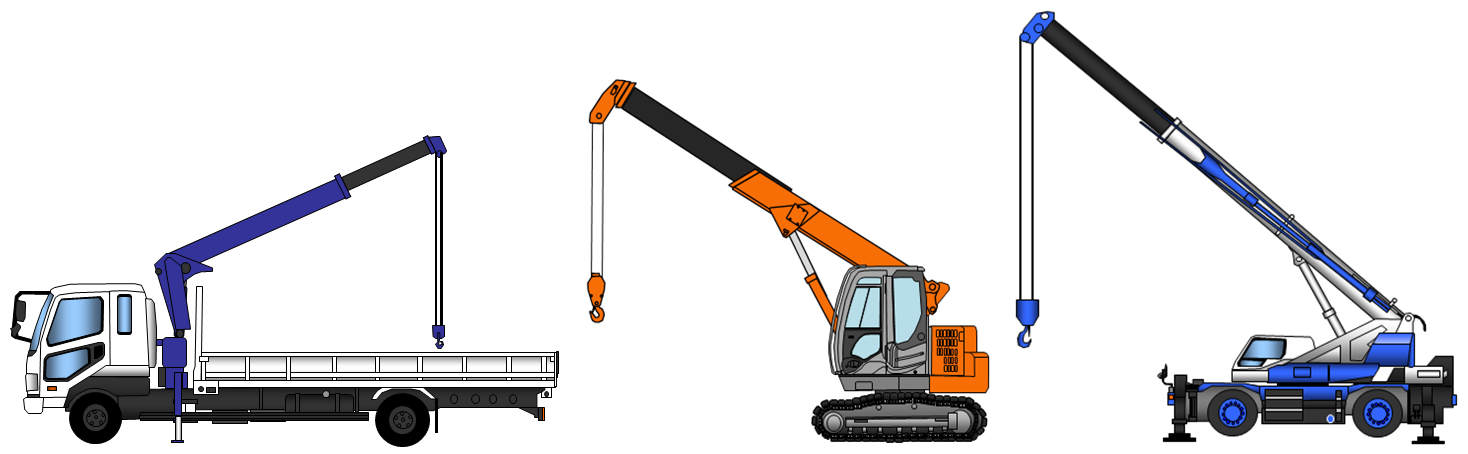 この資格で運転できる移動式クレーンの例
